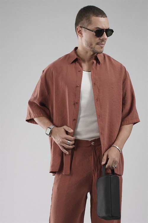 Wholesale Mens Brick Shirt and Pants Set