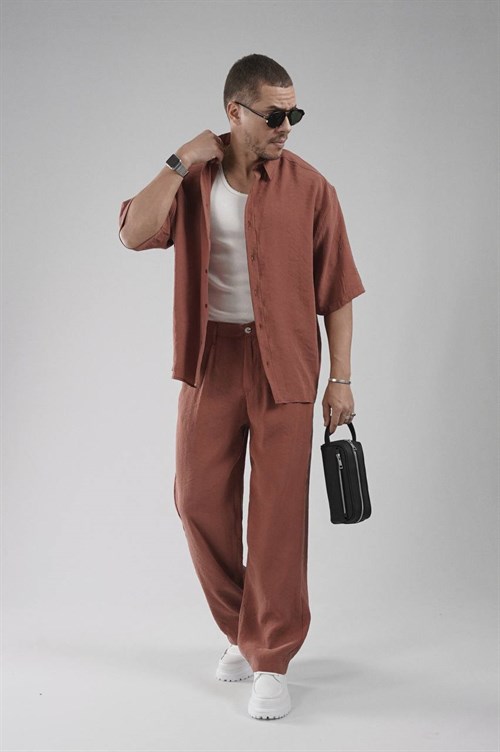 Wholesale Mens Brick Shirt and Pants Set