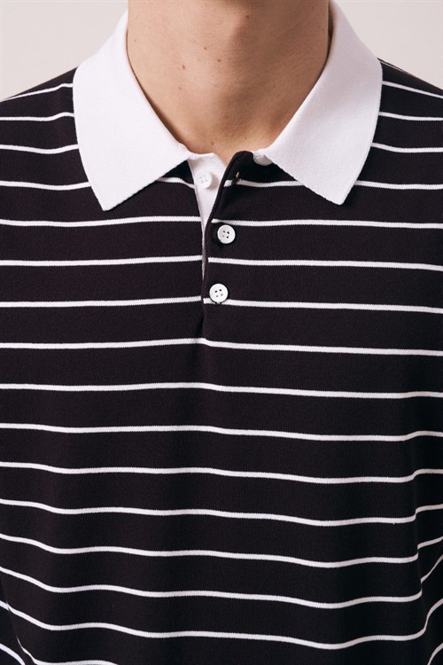 Wholesale Mens Brown Knit Polo T-Shirt