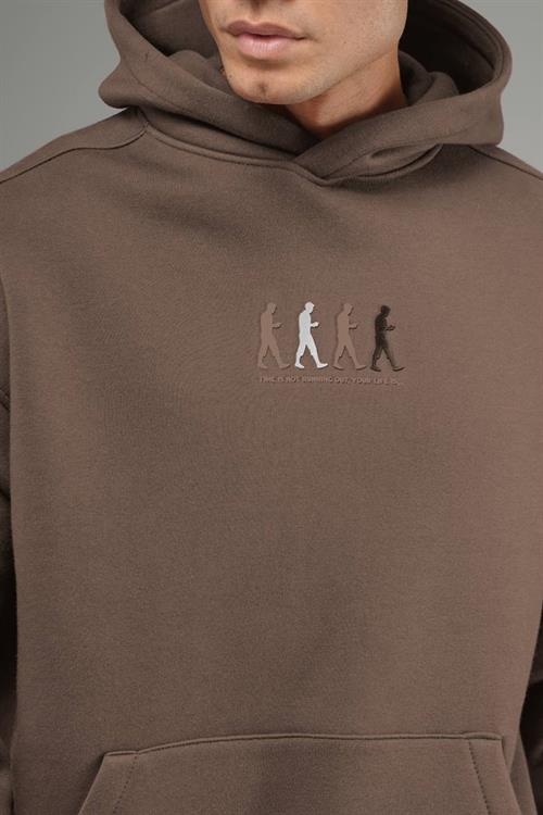 Wholesale Mens Brown Oversized Sweatshirt 