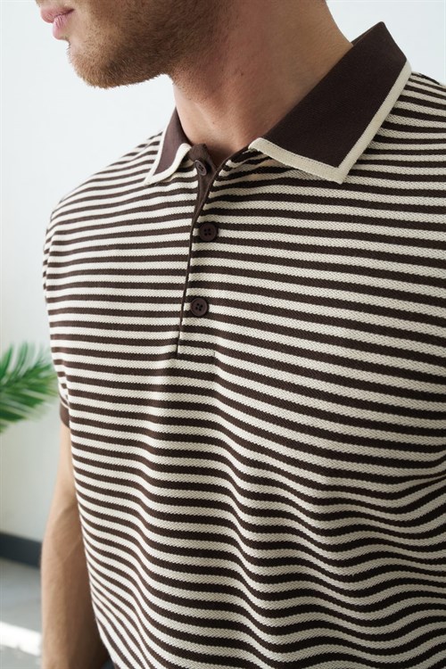 Wholesale Mens Brown Polo T-Shirt