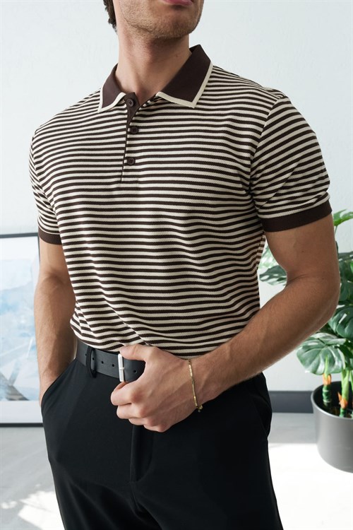 Wholesale Mens Brown Polo T-Shirt