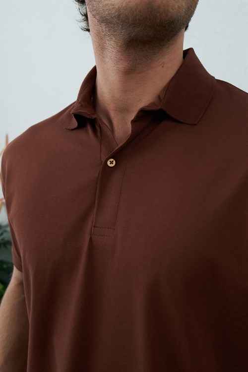 Wholesale Mens Brown Polo T-Shirt
