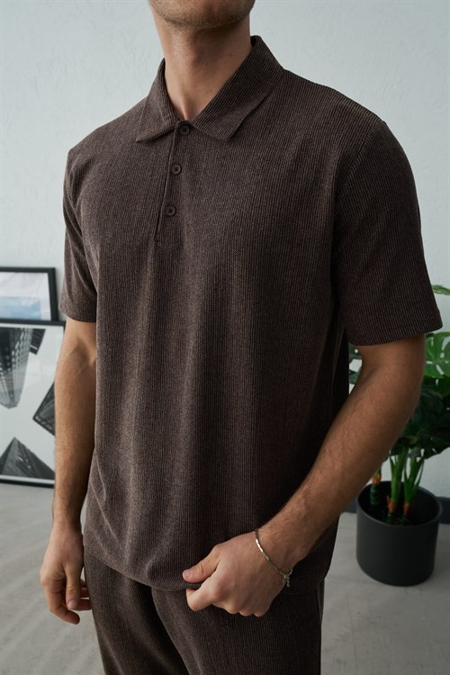 Wholesale Mens Brown Polo T-Shirt