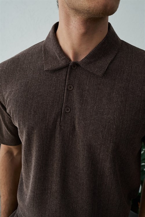 Wholesale Mens Brown Polo T-Shirt