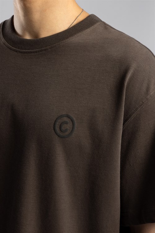 Wholesale Mens Brown Printed T-shirt