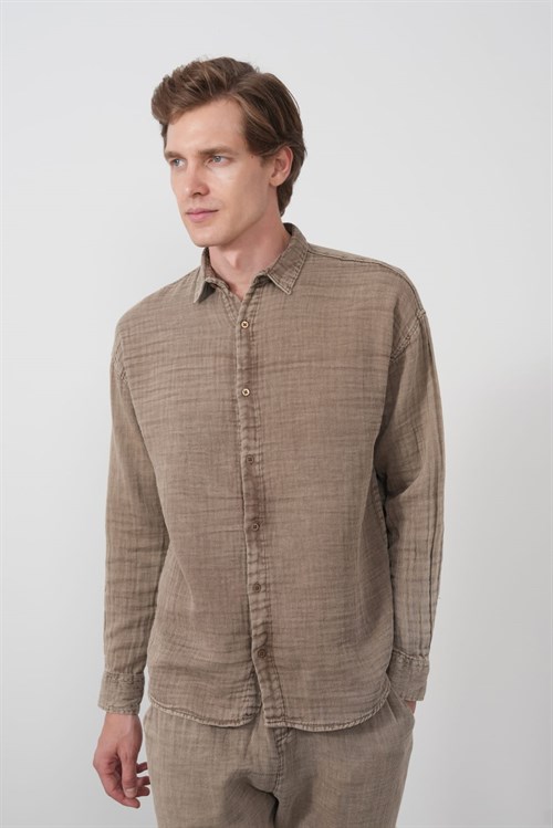 Wholesale Mens Brown Shirt