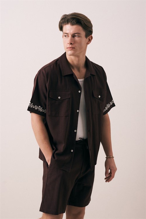 Wholesale Mens Brown Shirt