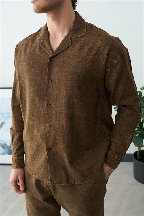 Wholesale Mens Brown Shirt