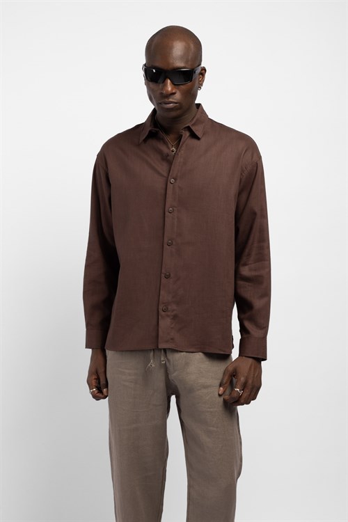 Wholesale Mens Brown Shirt