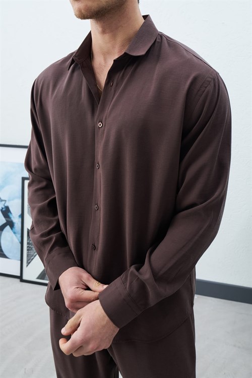 Wholesale Mens Brown Shirt