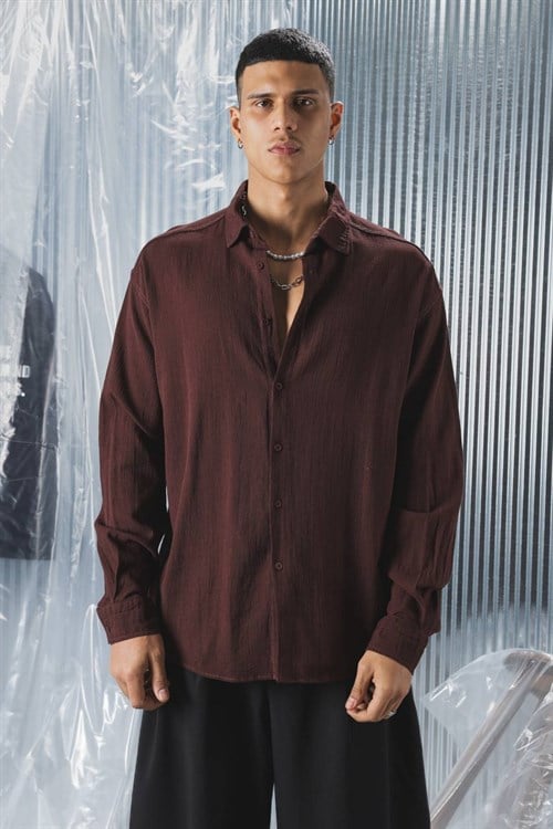 Wholesale Mens Brown Shirt