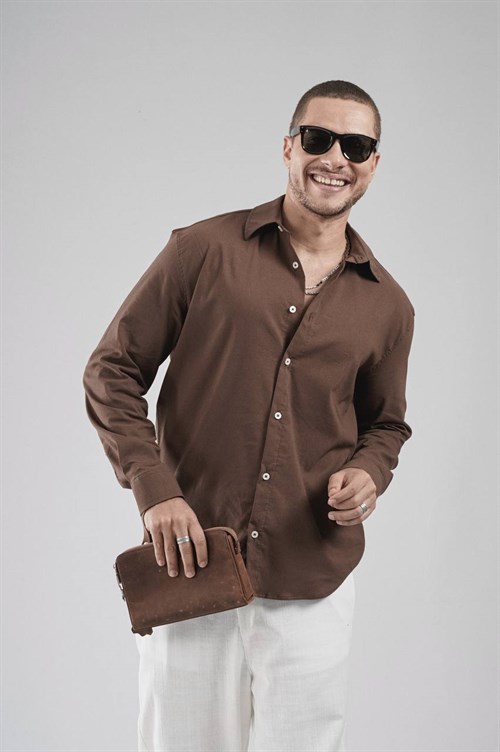 Wholesale Mens Brown Shirt