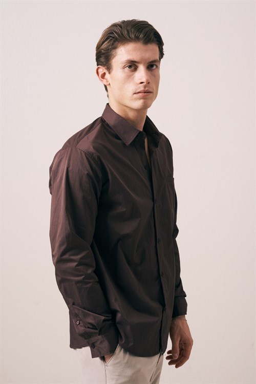 Wholesale Mens Brown Shirt