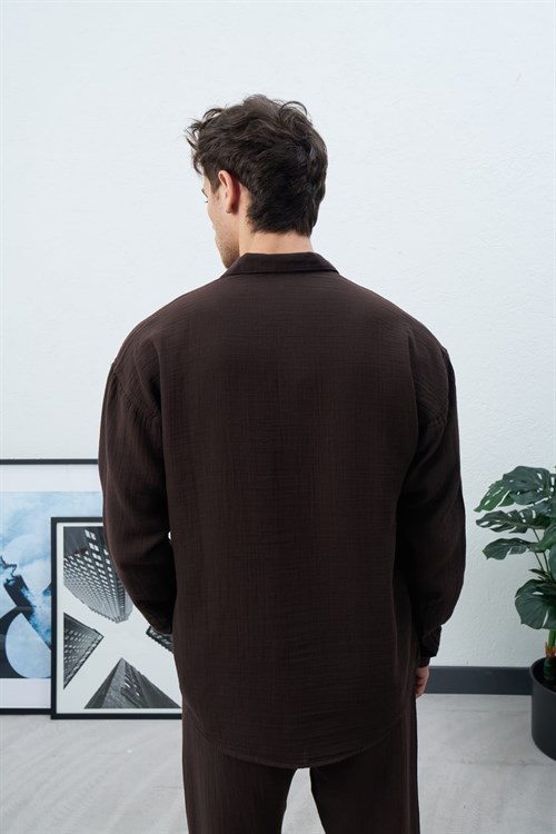 Wholesale Mens Brown Shirt