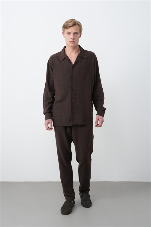 Wholesale Mens Brown Shirt