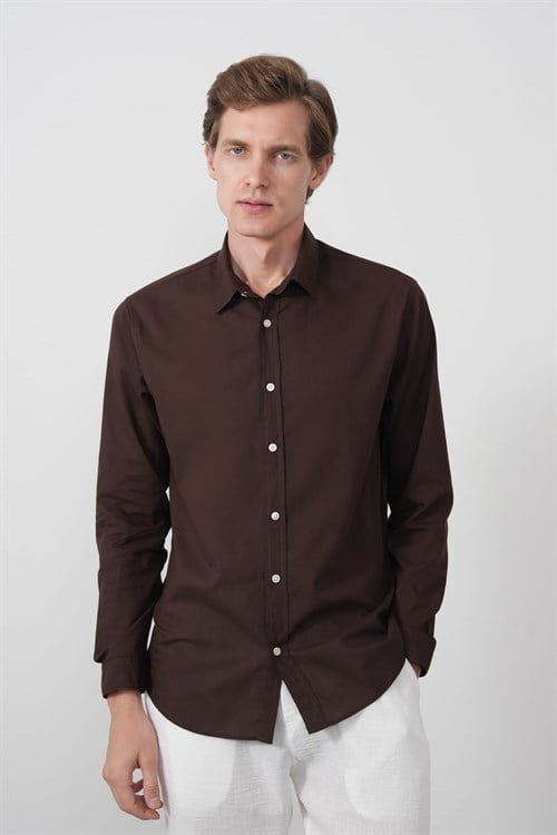 Wholesale Mens Brown Shirt