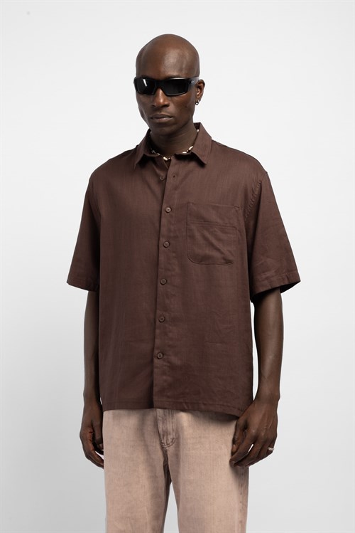 Wholesale Mens Brown Shirt