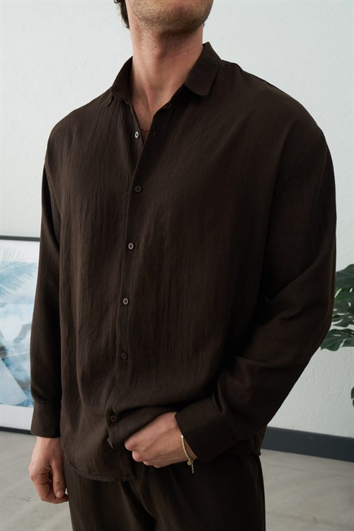 Wholesale Mens Brown Shirt