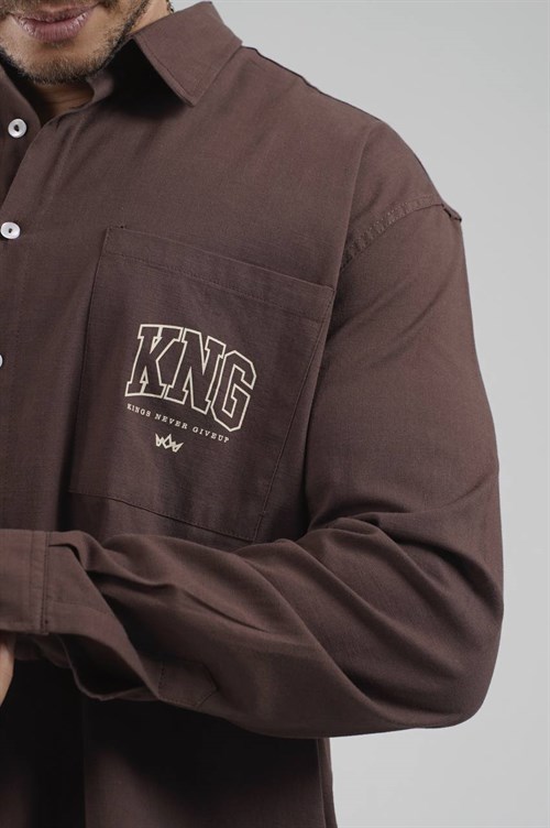 Wholesale Mens Brown Shirt