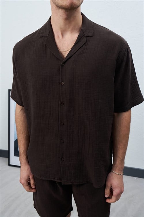 Wholesale Mens Brown Shirt