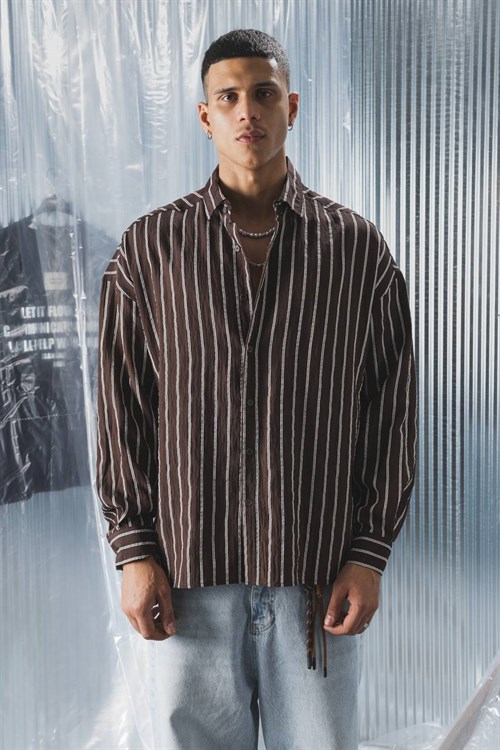 Wholesale Mens Brown Shirt