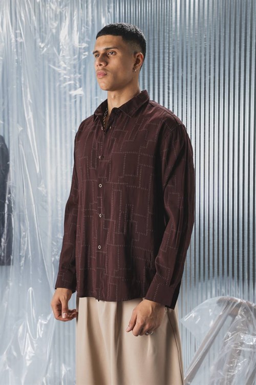 Wholesale Mens Brown Shirt