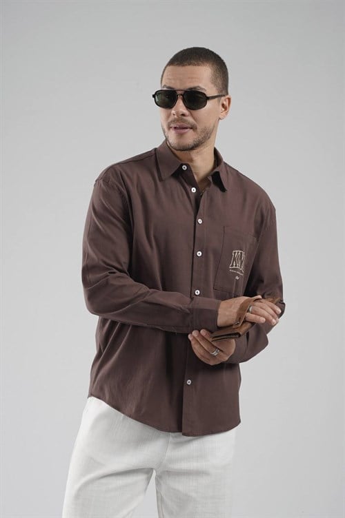 Wholesale Mens Brown Shirt