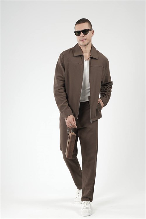 Wholesale Mens Brown Shirt and Pants Set