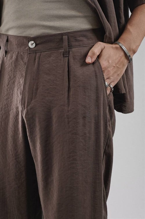 Wholesale Mens Brown Shirt and Pants Set