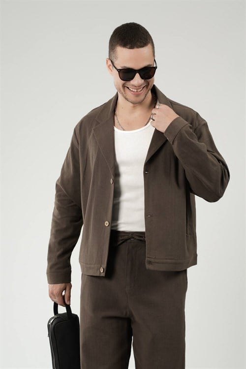 Wholesale Mens Brown Shirt and Pants Set