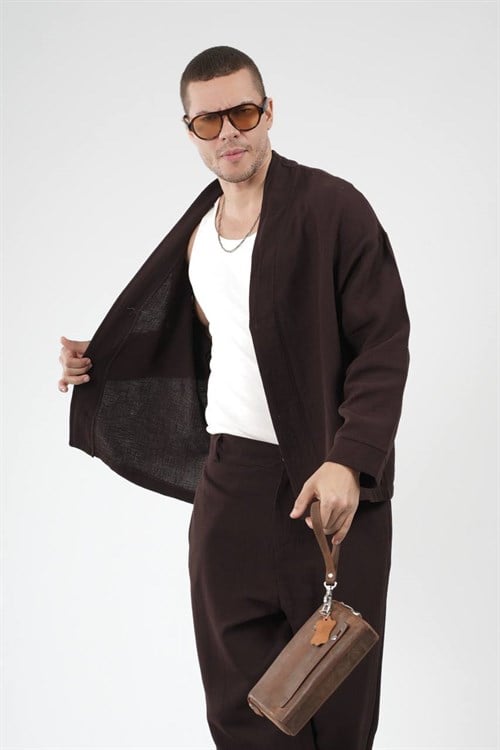 Wholesale Mens Brown Shirt and Pants Set