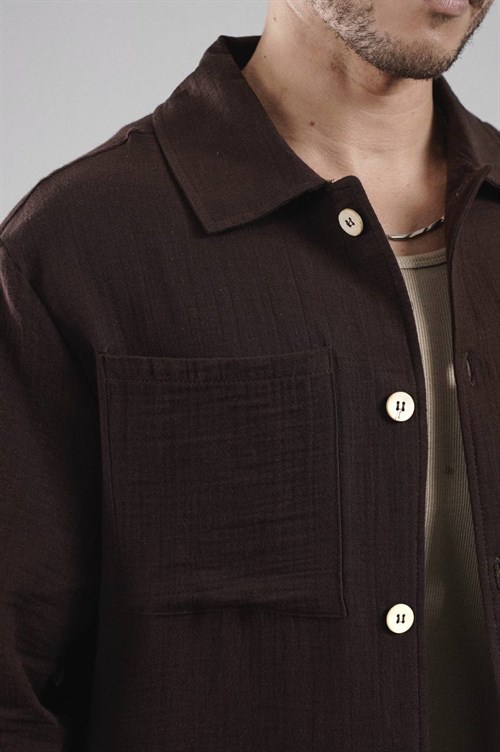 Wholesale Mens Brown Shirt and Pants Set