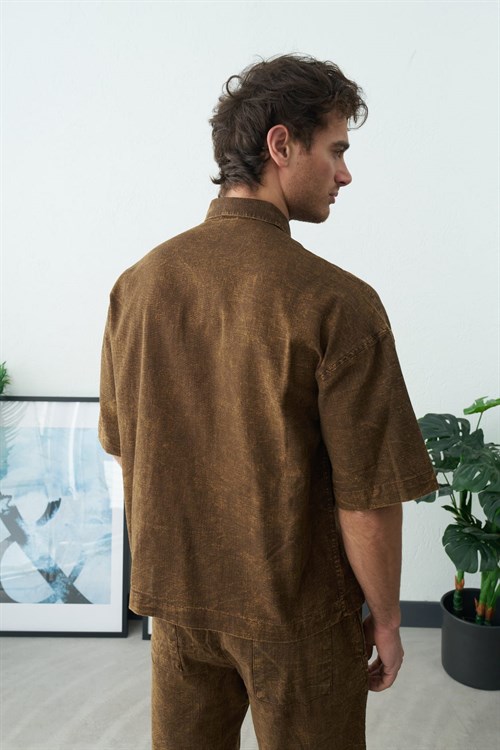 Wholesale Mens Brown Shirt