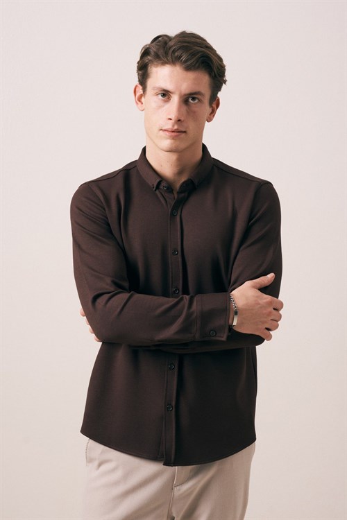 Wholesale Mens Brown Shirt