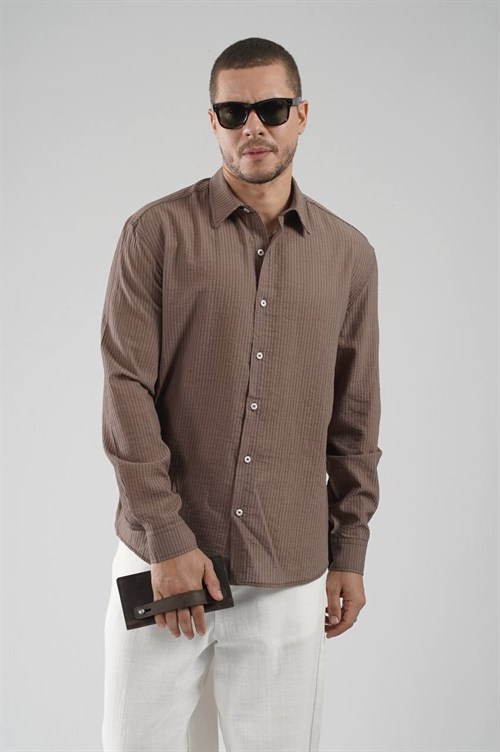 Wholesale Mens Brown Shirt