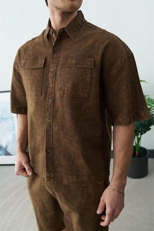 Wholesale Mens Brown Shirt