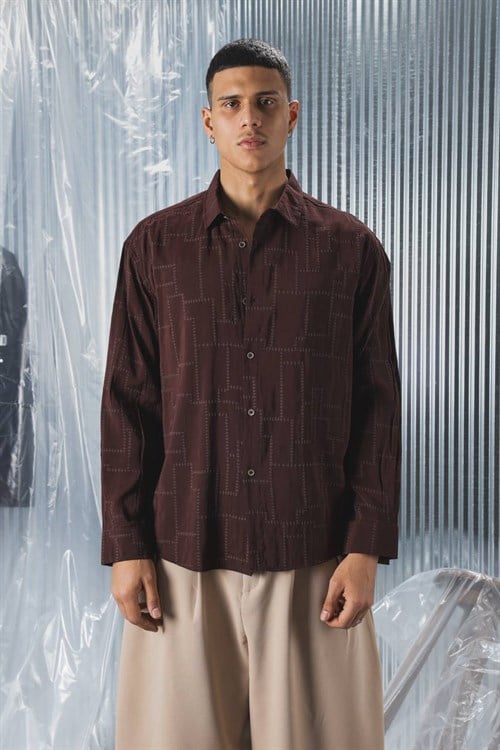 Wholesale Mens Brown Shirt