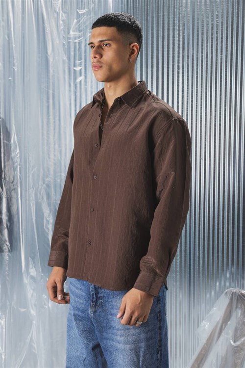 Wholesale Mens Brown Shirt