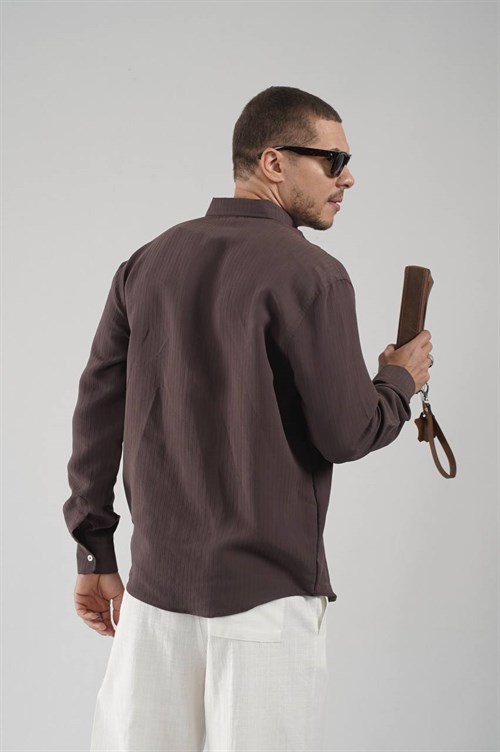 Wholesale Mens Brown Shirt