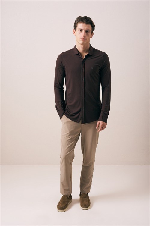 Wholesale Mens Brown Shirt