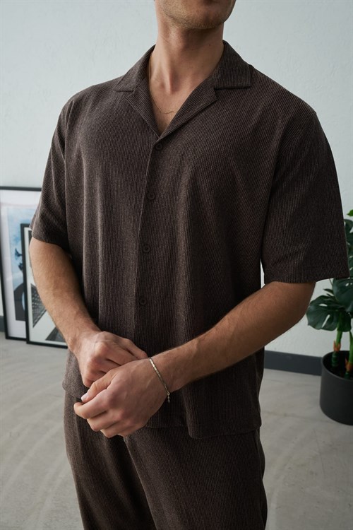 Wholesale Mens Brown Shirt