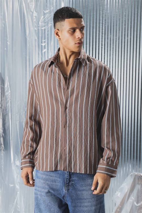 Wholesale Mens Brown Shirt