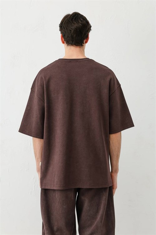Wholesale Mens Brown T-Shirt and Pants Set