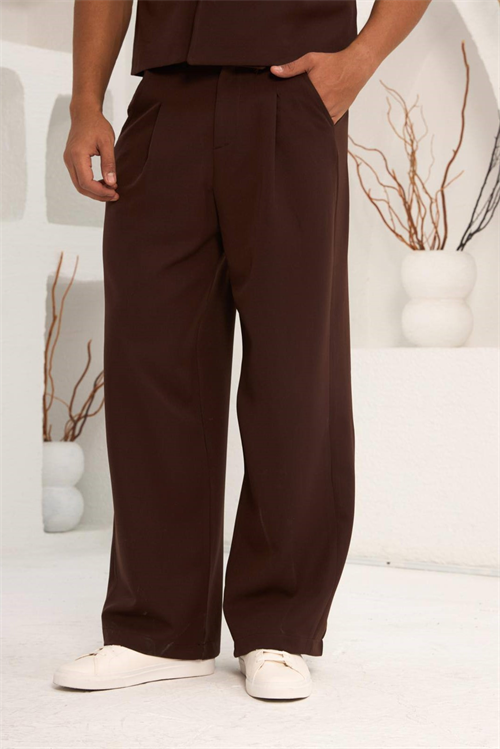 Wholesale Mens Brown T-Shirt and Pants Set