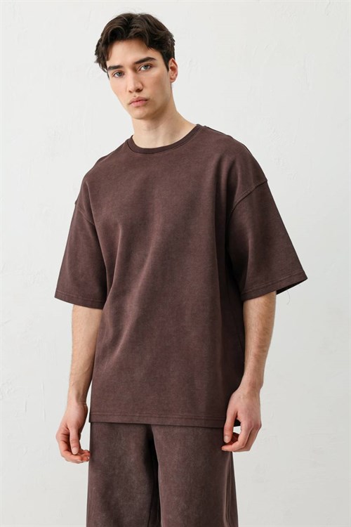 Wholesale Mens Brown T-Shirt and Pants Set