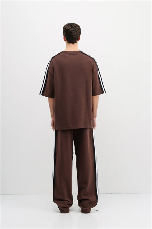 Wholesale Mens Brown T-Shirt and Pants Set