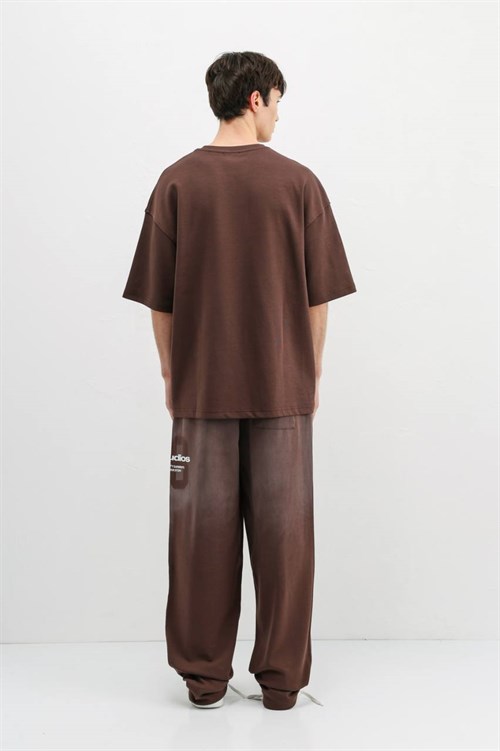 Wholesale Mens Brown T-Shirt and Pants Set