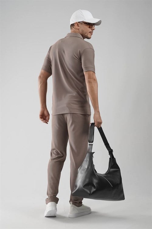 Wholesale Mens Brown T-Shirt and Pants Set