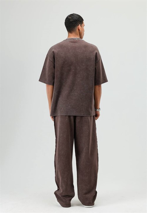 Wholesale Mens Brown T-Shirt and Pants Set
